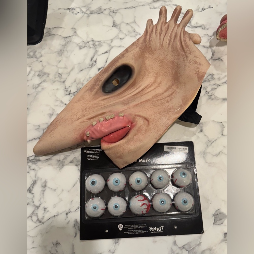 Beetlejuice Adam Maitland Halloween Mask with finger eyes